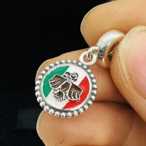 ✨🔥Pandora Bandera Mexico Aguila Real Charm Mexico Flag Charm